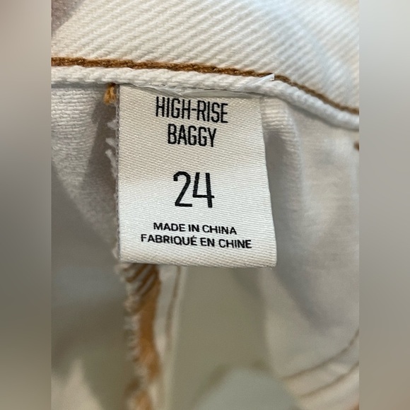 BDG Urban Outfitters High Rise Baggy Cargo Denim Jeans.Size 24 NWOT on trend - Picture 7 of 9